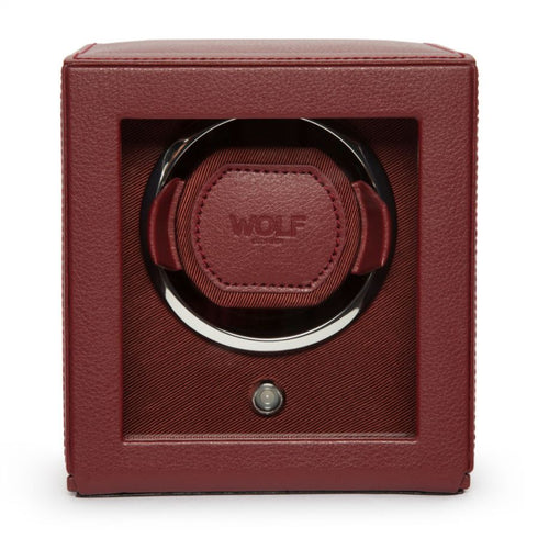 Cub Single Watch Winder With Cover (Bordeaux)